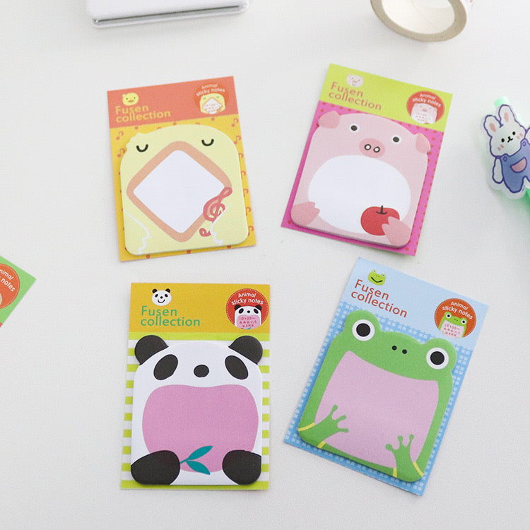 cute animal sticky notes