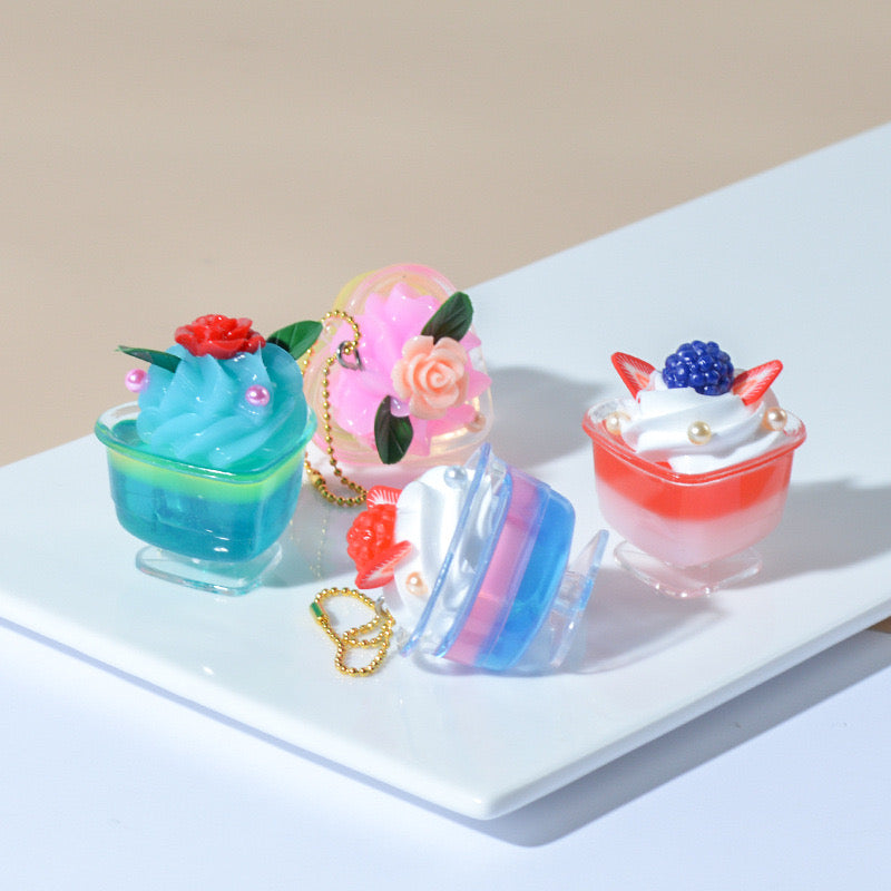 ice cream cup keychain