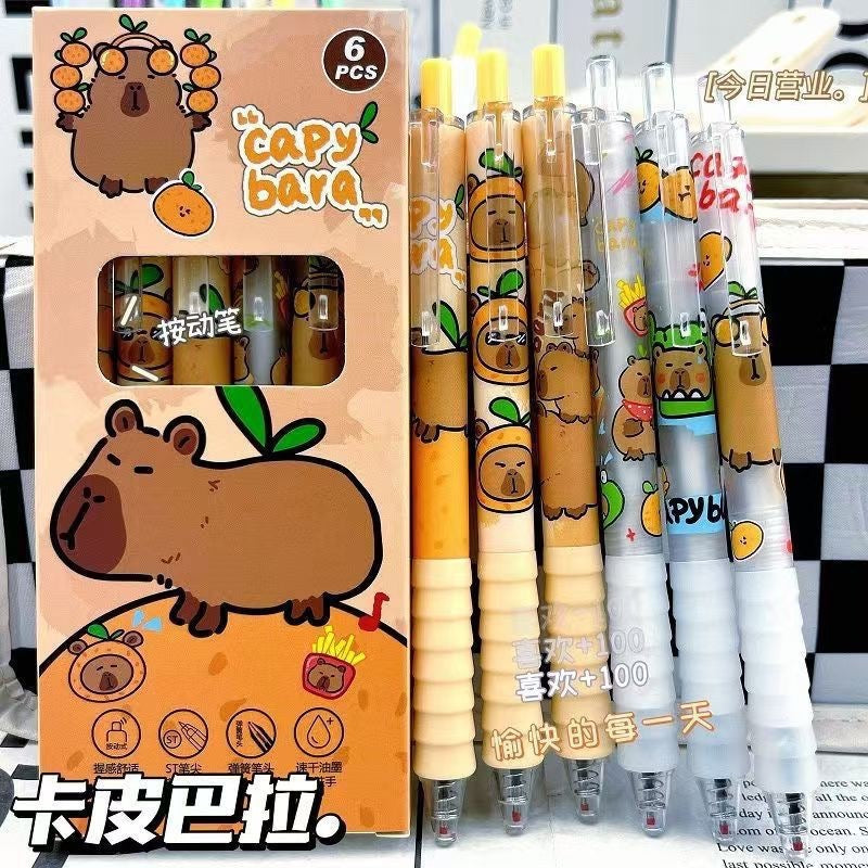 Black gel pens cute cartoon smooth high quality