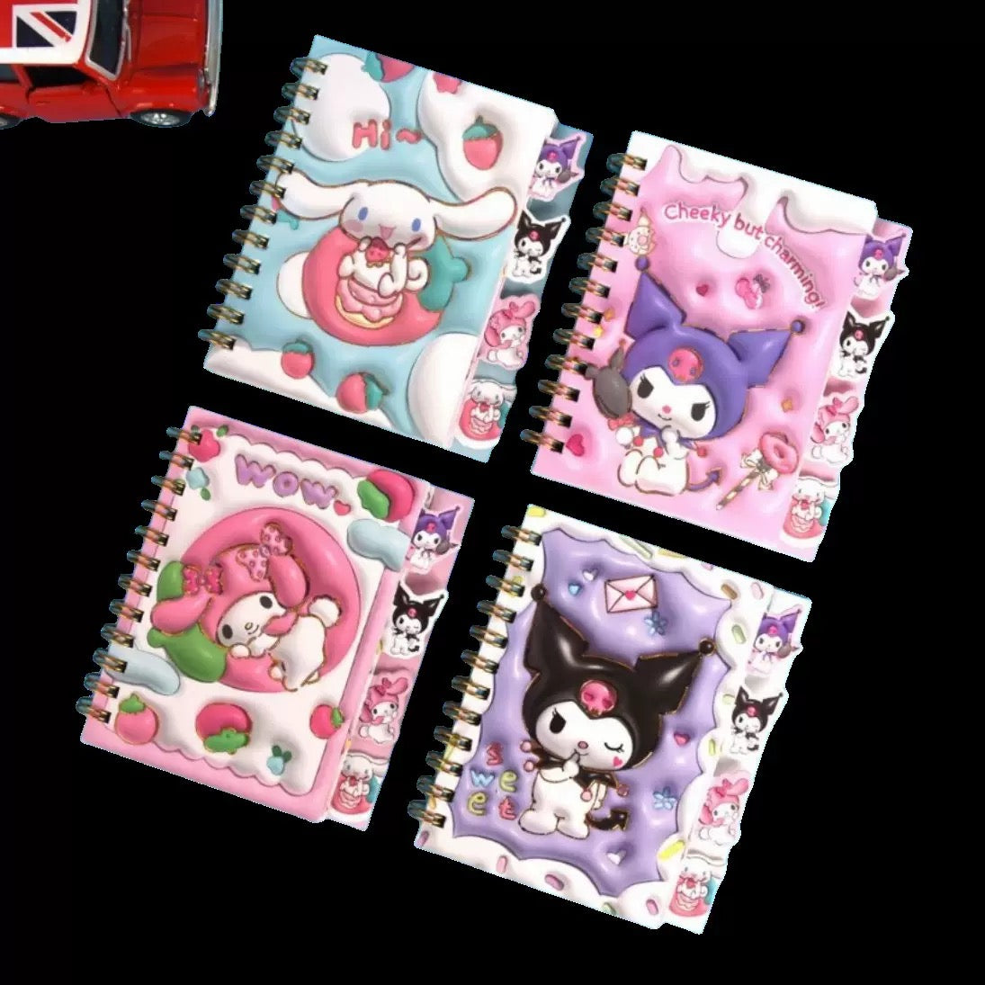 spiral notebooks small cartoon lightweight