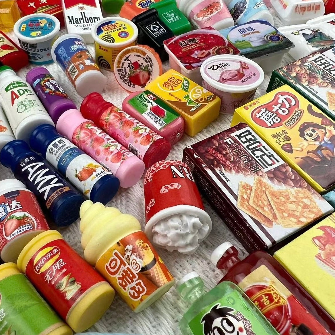 cute bottles and snacks