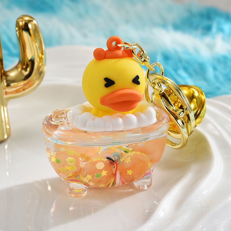 liquid duck keychain