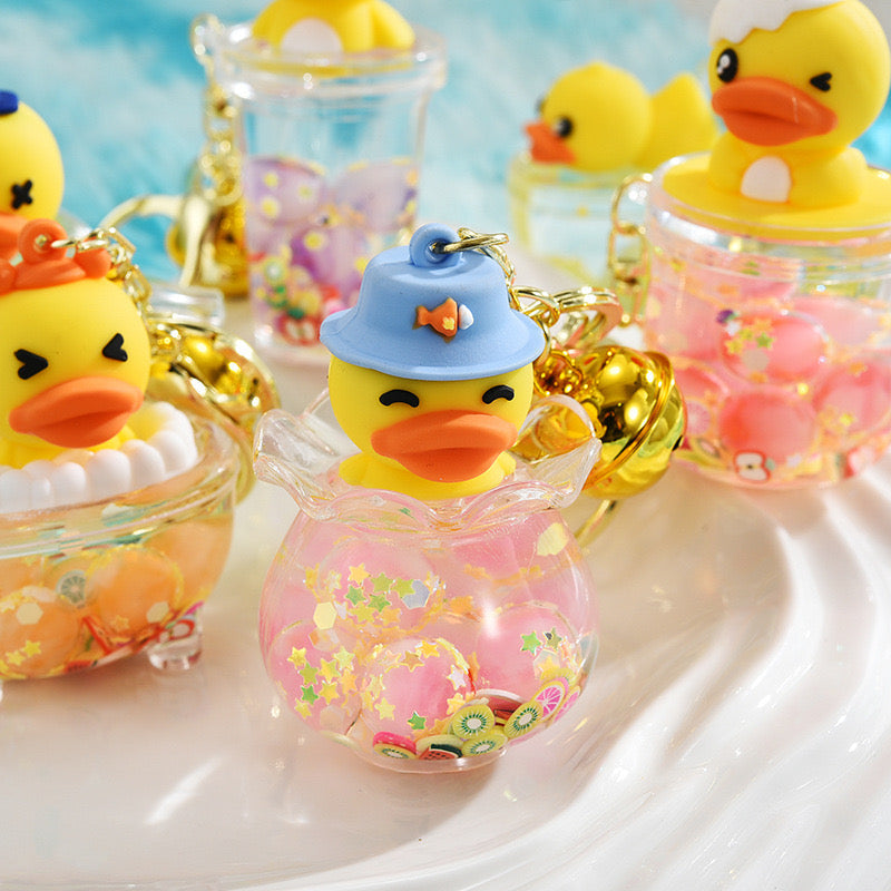 liquid duck keychain