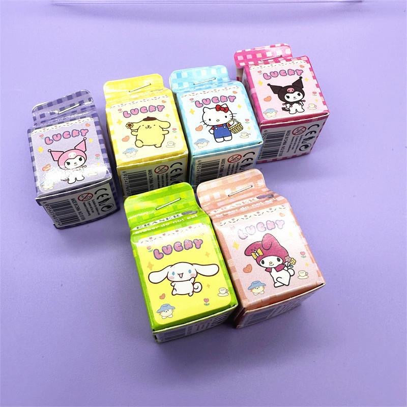 sanrio eraser milk