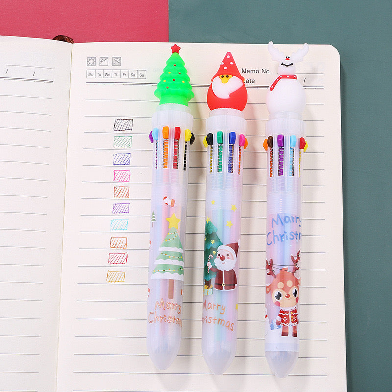 Christmas multicolored pen