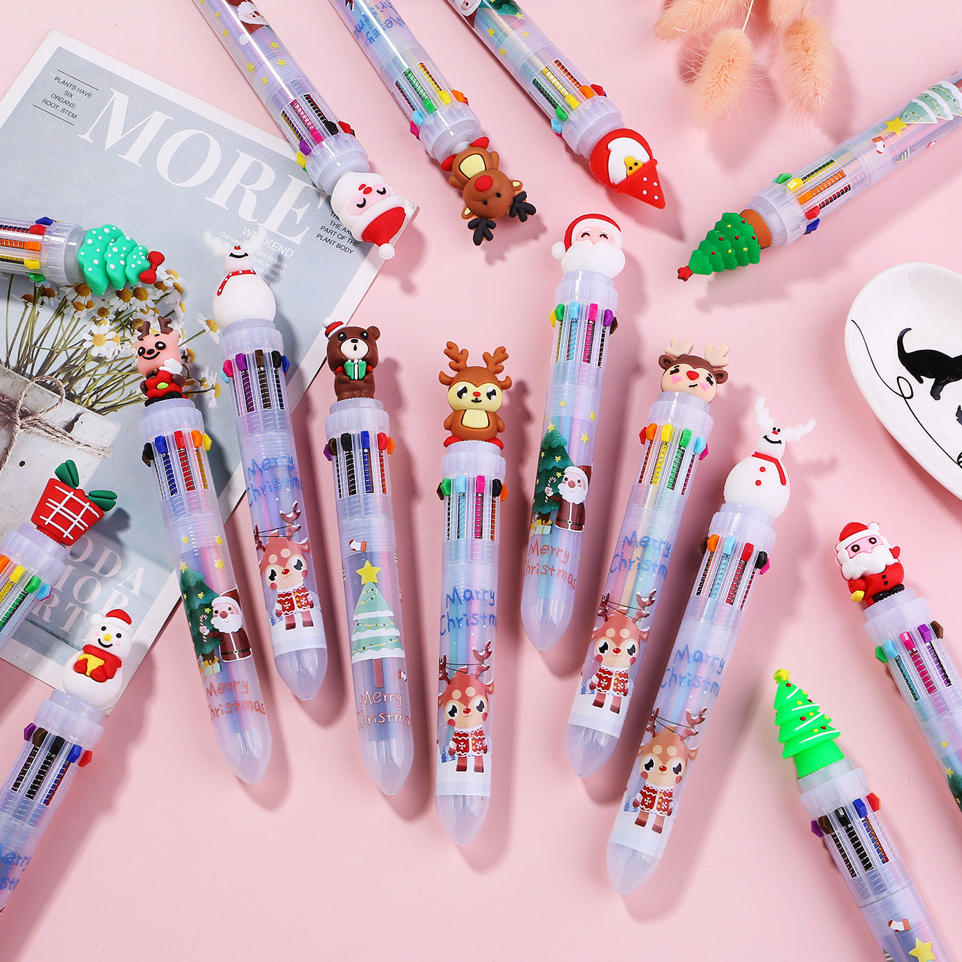 Christmas multicolored pen