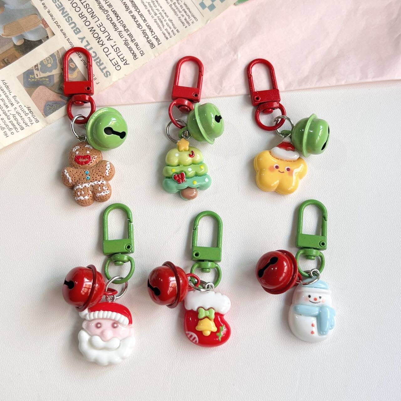 Christmas bell key chain