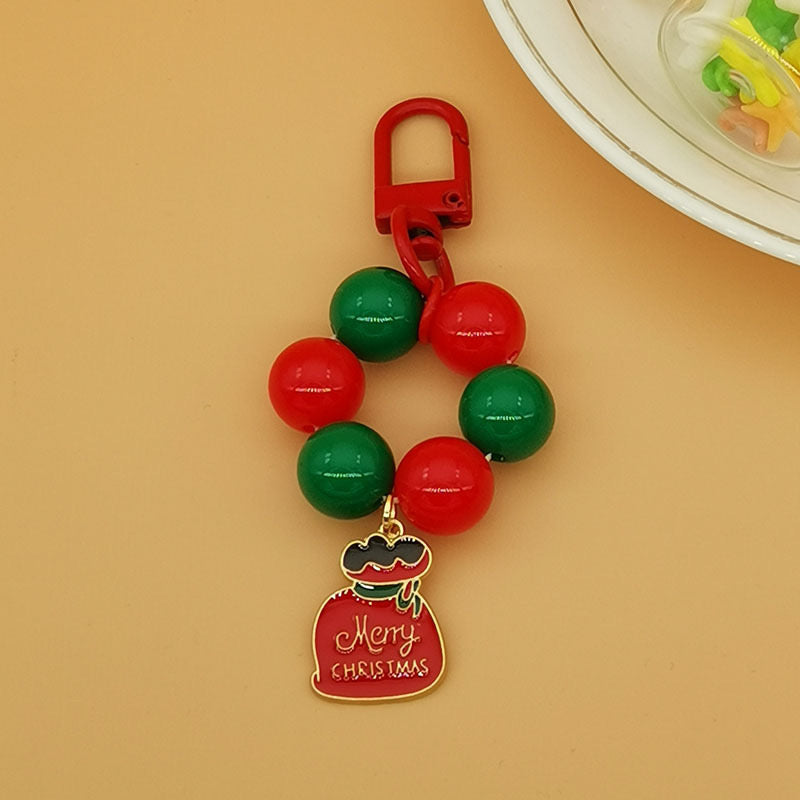 Christmas bead keychain