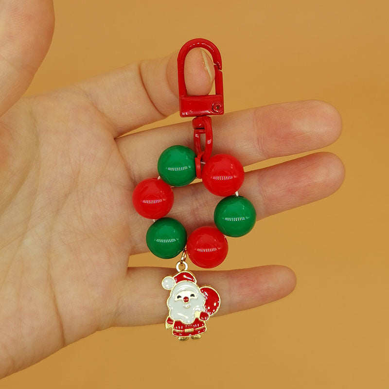 Christmas bead keychain