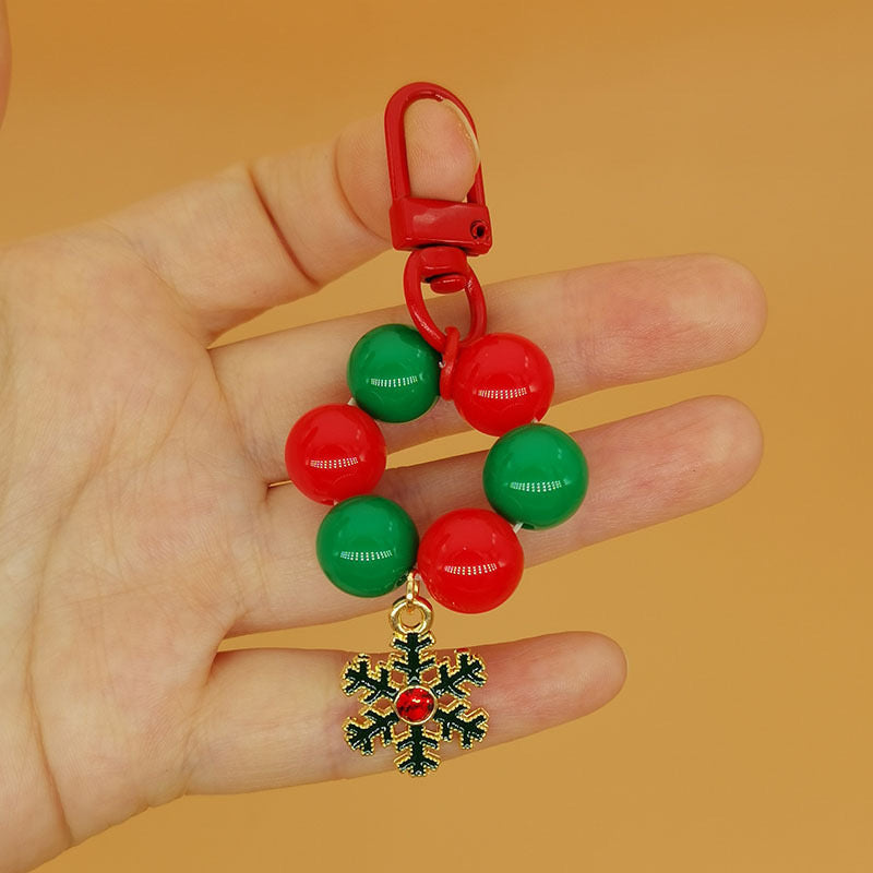 Christmas bead keychain