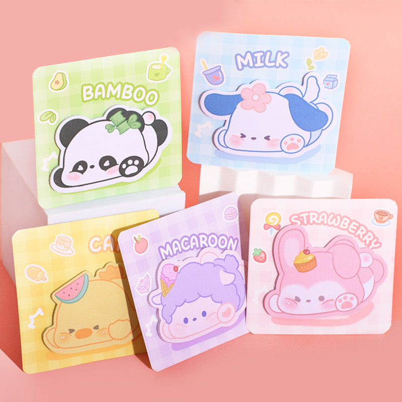 cute animal sticky notes