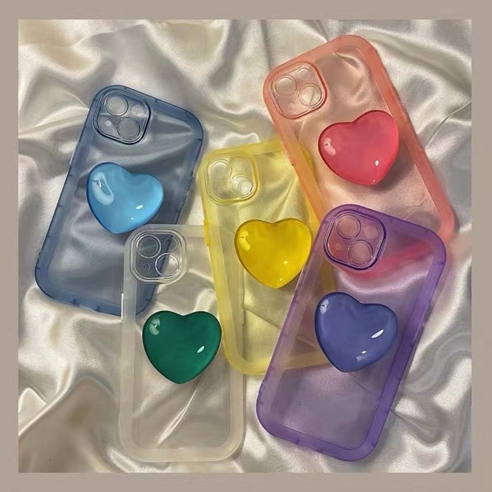 glass heart pop socket