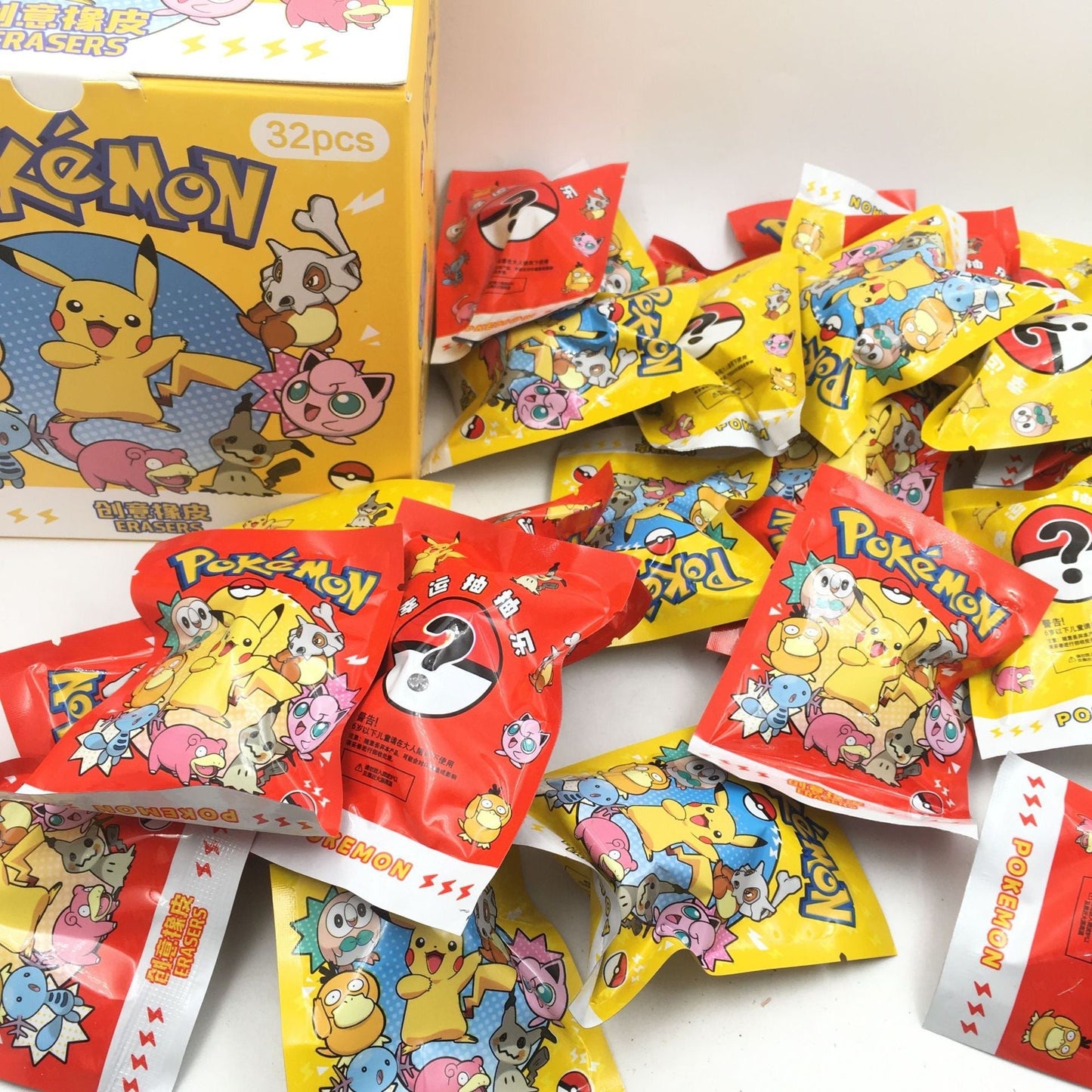 super cute Pokemon erasers