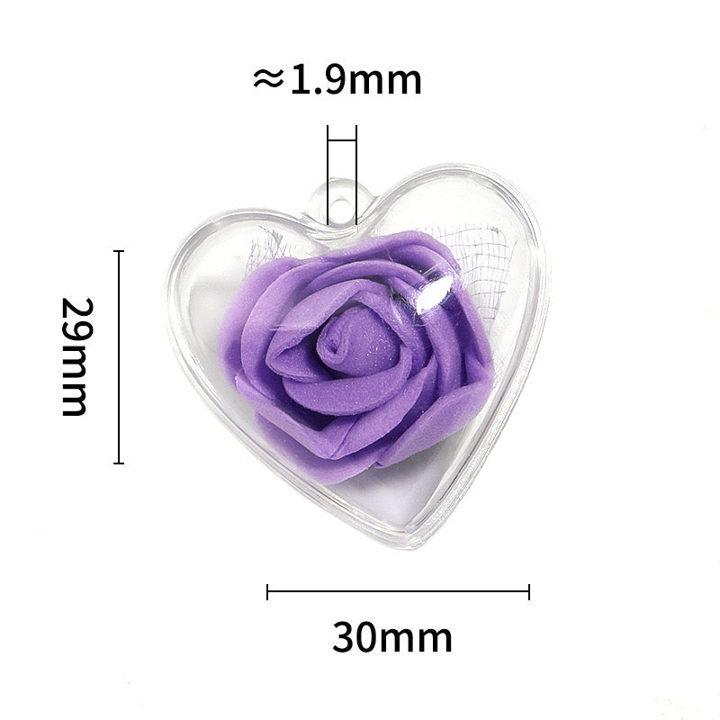 rose heart pendant