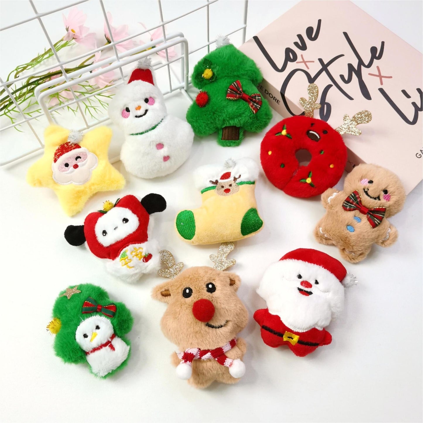 Christmas plush keychain