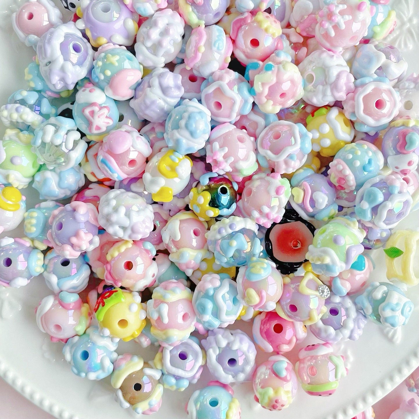 hand pained beads