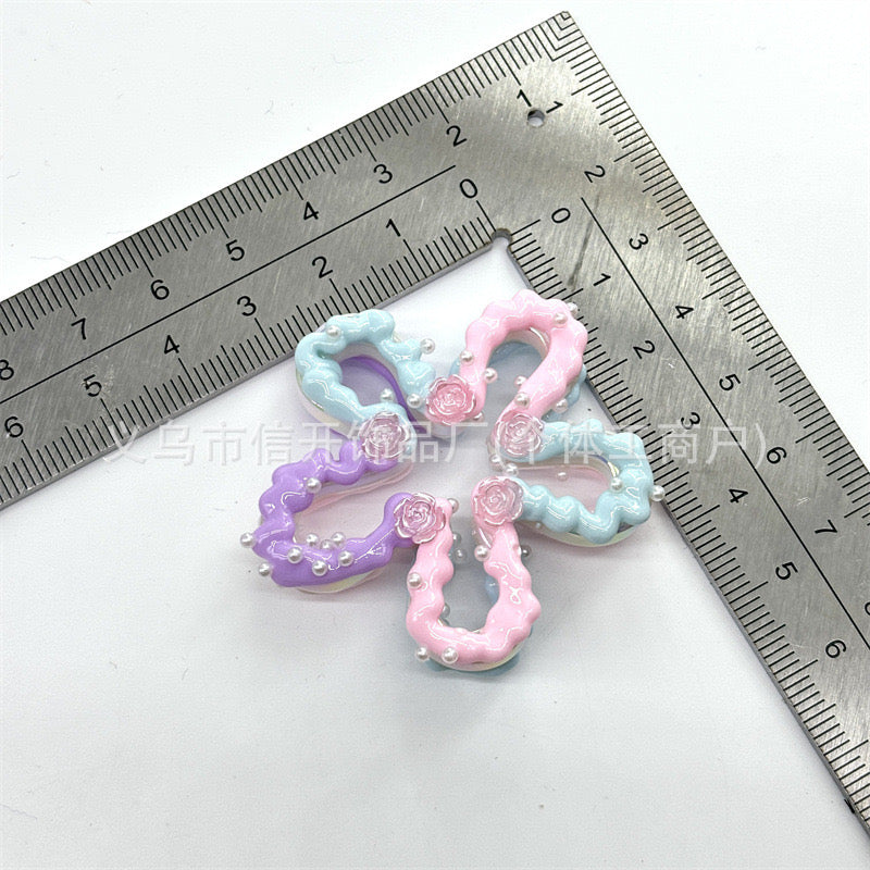 painted flower beads