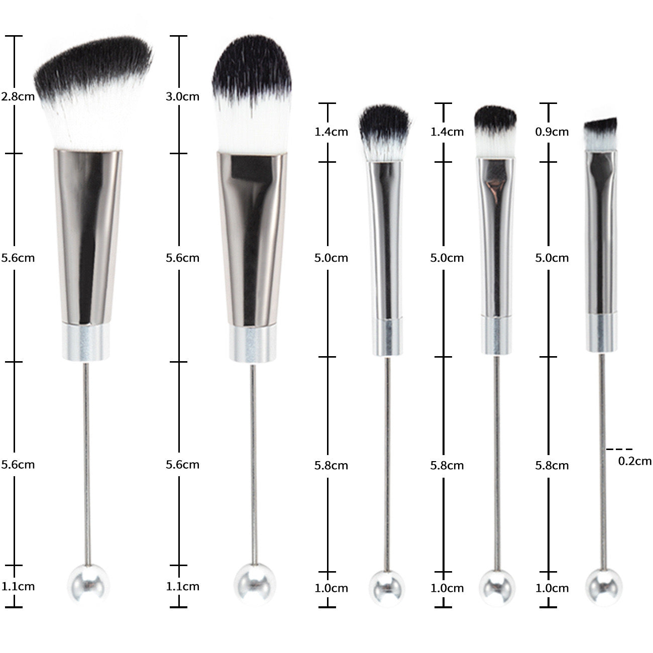 DIY beadable makeup brush