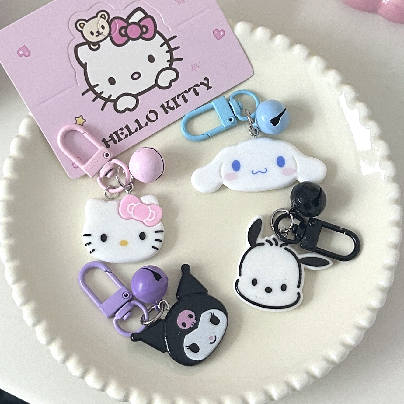 sanrio head keychain