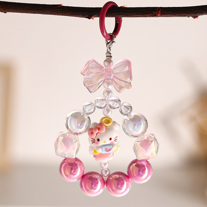 sanrio beaded keychain