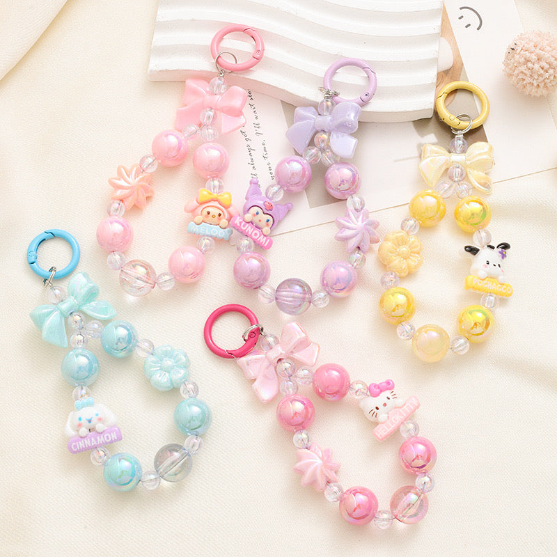 sanrio beaded keychain