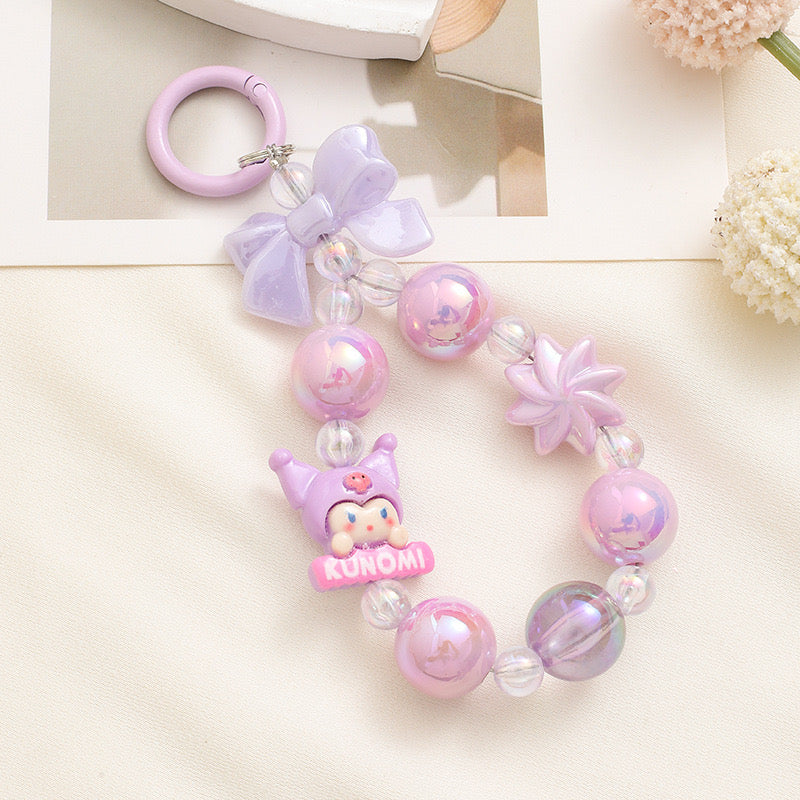 sanrio beaded keychain