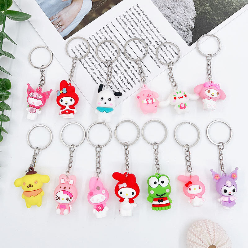 sanrio rubber keychains !