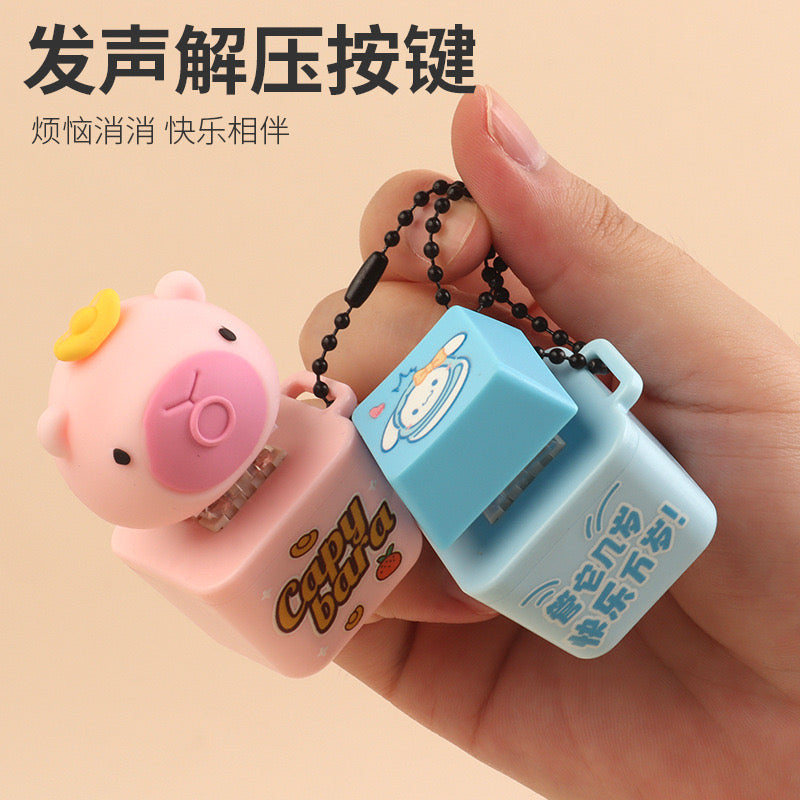 sanrio button keychain