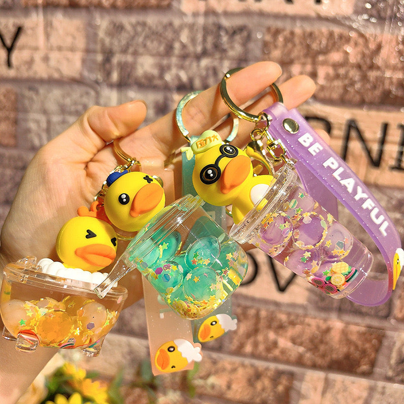 liquid duck keychain