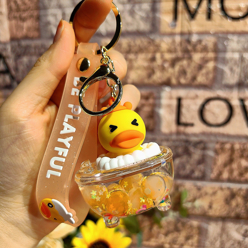 liquid duck keychain