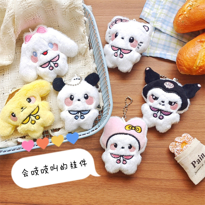 sanrio plush keychain