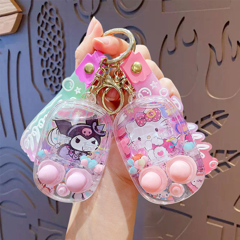 sanrio liquid keychain