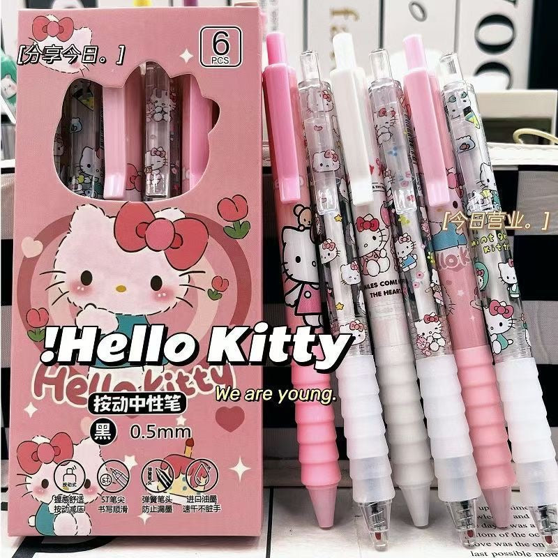 Black gel pens cute cartoon smooth high quality