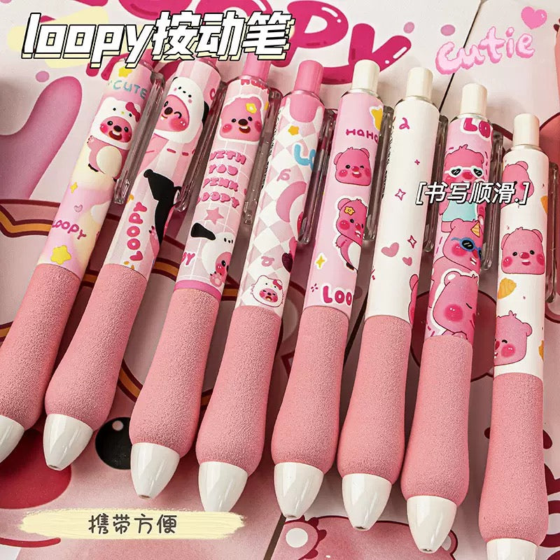 Black gel pens cute cartoon smooth high quality