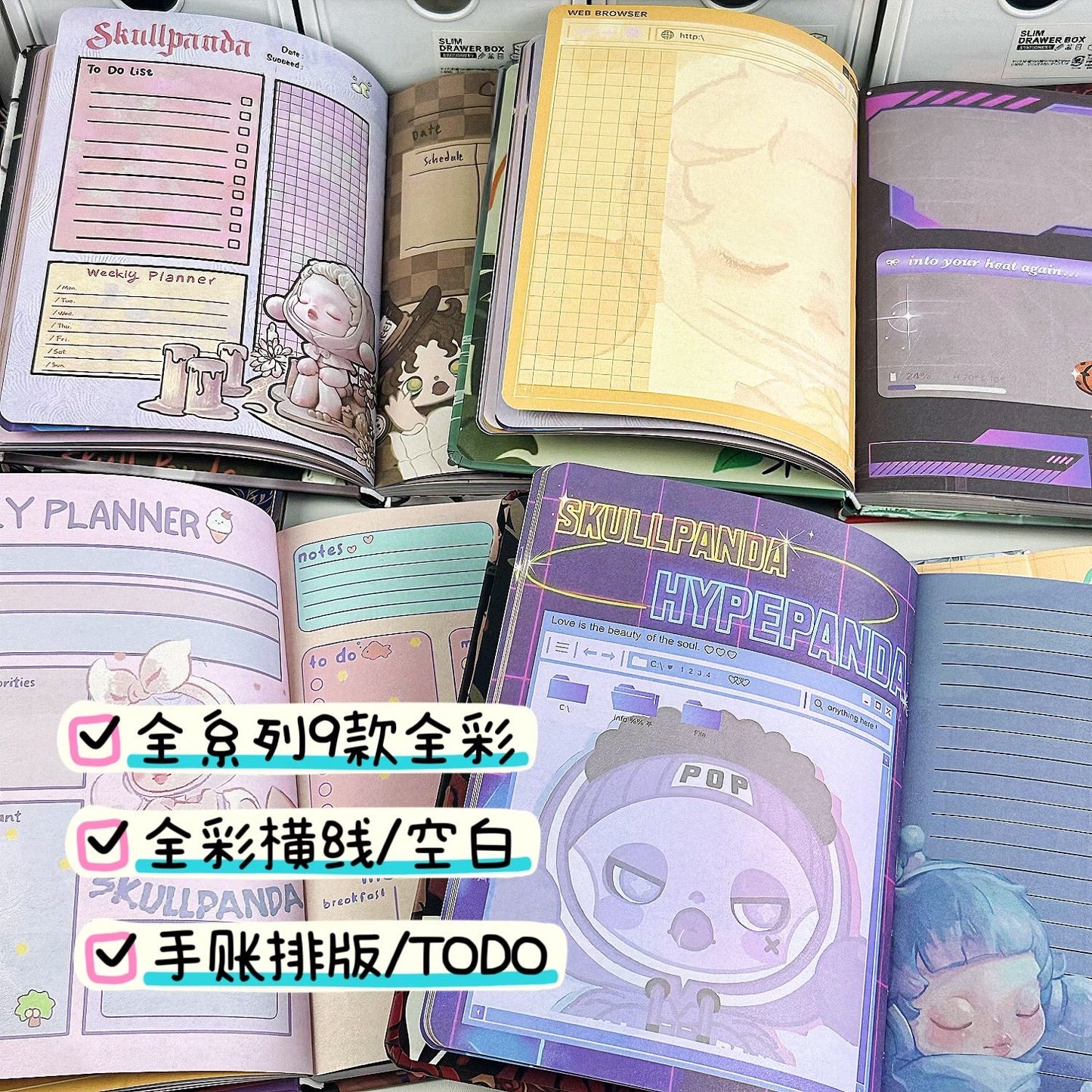 [Live Unboxing] Cute Cartoon Notebook Painted Inner pages