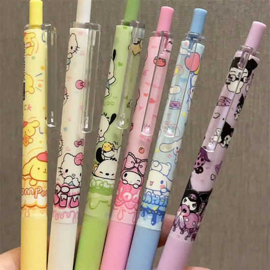 Black gel pens cute cartoon smooth high quality